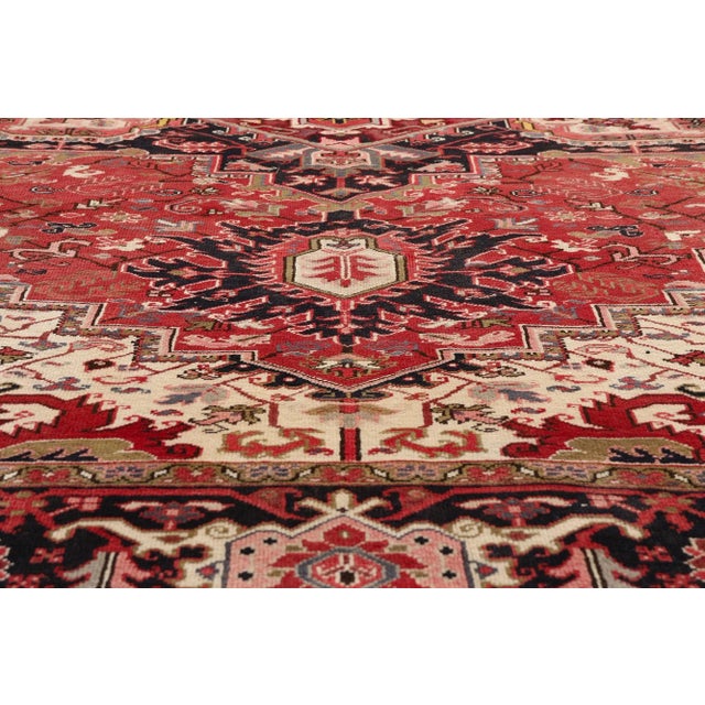 Mid 20th Century Vintage Persian Heriz Rug, 09'08 X 12'10 For Sale - Image 5 of 10