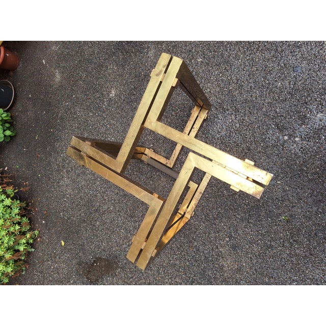 Dining Table with Brass Base and Round White Marble Top, 1960s For Sale - Image 11 of 18