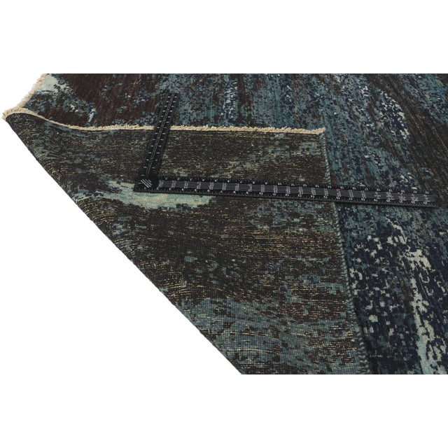 Textile Mountain Landscape Rug Inspired by Liu Haisu, 09'11 X 14'02 For Sale - Image 7 of 11