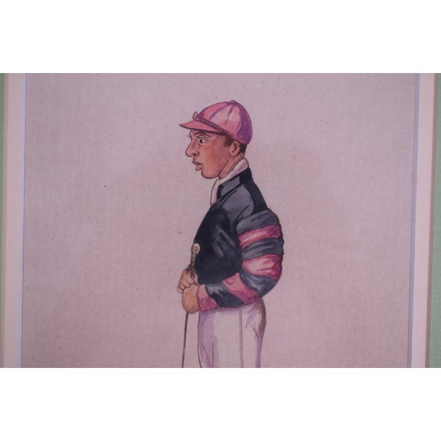 Traditional Arthur Templeman Jockey Cambridgeshire, Liverpool, Prince Edward & Derby Gold Cup 1905 Watercolour by Astor For Sale - Image 3 of 5