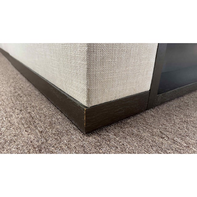 Adriana Hoyos Chocolate L-Shaped Sofa Sectional With Ottoman For Sale - Image 16 of 17