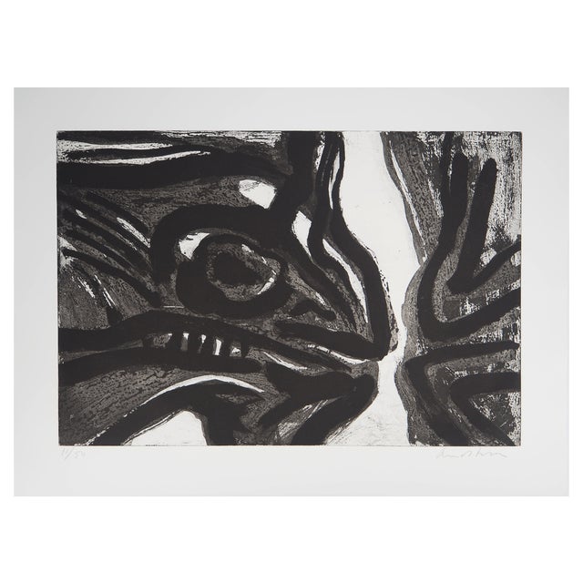 Bengt Lindstrom, Reptilian Character, Original Signed Engraving For Sale