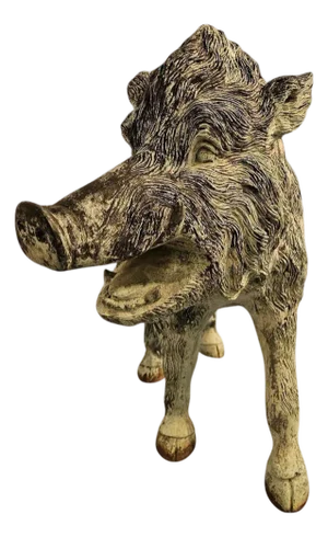 Mid-Century Modern Spanish Bronze Wild Boar Sculpture, 1950s