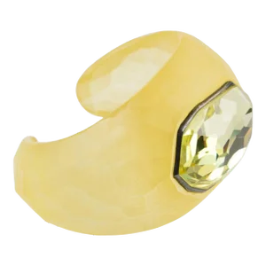 Daniel Swarovski Paris Jeweled Lucite Cuff Bracelet