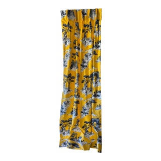 Sheila Bridges Harlem Toile De Jouy Linen Drapes Custom Unused For Sale