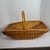 Vintage Woven English Willow/Wicker Garden Basket With Handle For Sale - Image 10 of 18