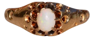The Drap: Victorian Opal Ring in Yellow Gold