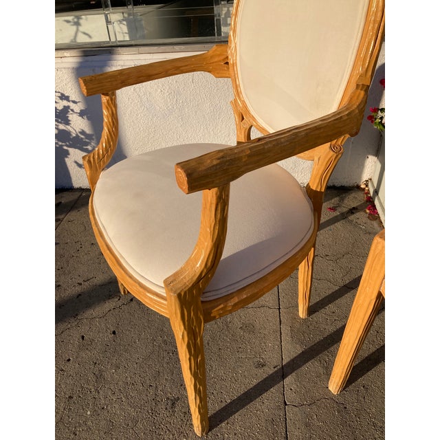 Kreiss Faux Bois Fauteuils Arm Chairs - A Pair of -A For Sale - Image 4 of 13