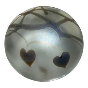 Art Iridescent Glass Paperweight Circa 1983
