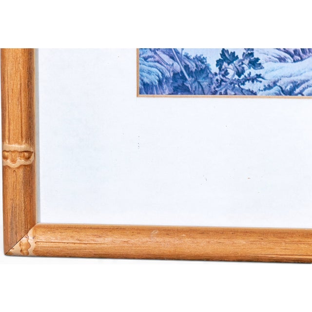 Late 20th Century Framed Giuseppe Castiglione Eight Horses Chinoiserie Print in Faux Bamboo Frame For Sale - Image 15 of 16