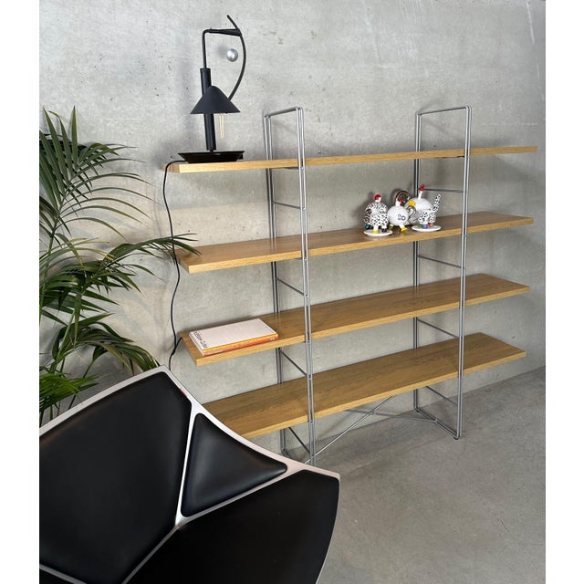 Vintage ‘Enetri’ shelf. An iconic design by Niels Gammelgaard for Ikea from 1999. Sturdy metal frame with stabilizer cross...