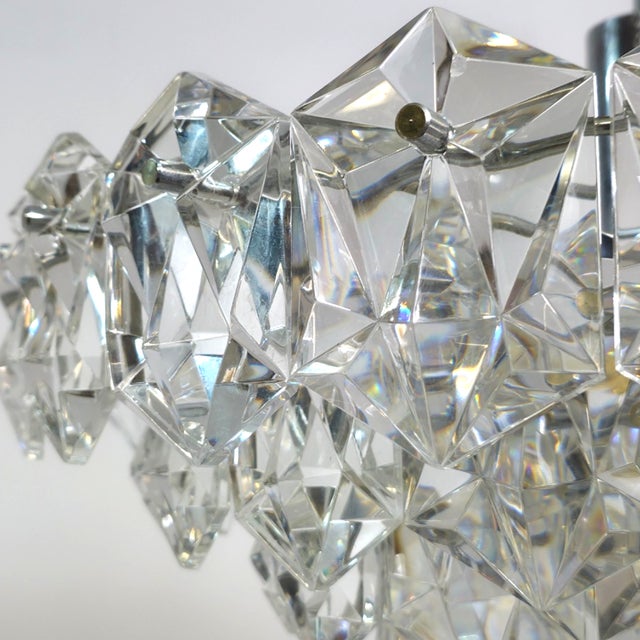 Kinkeldey Chandelier in Chrome with Glass, 1960s For Sale - Image 9 of 11