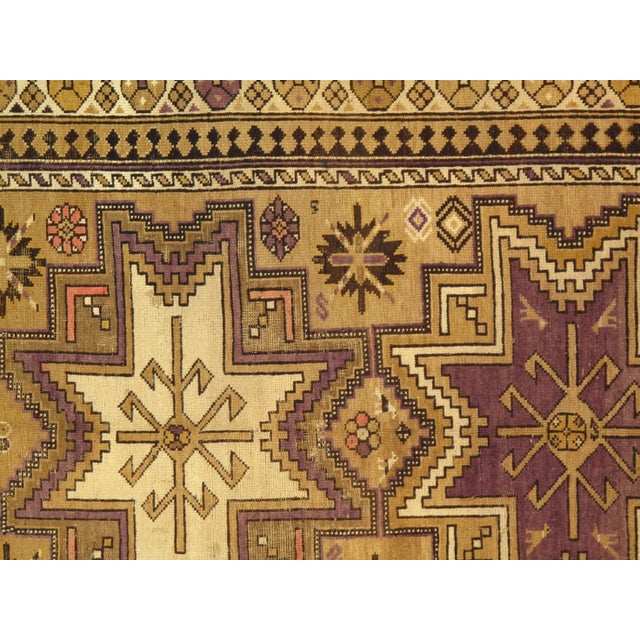 Traditional Late 19th Century Antique Azerbaijan Kazak Lambswool Rug - 3′8″ × 6′3″ For Sale - Image 3 of 5