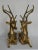 Transitional Large 1970s Brass Sarreid Style Resting Deer Stag - A Pair For Sale - Image 3 of 7