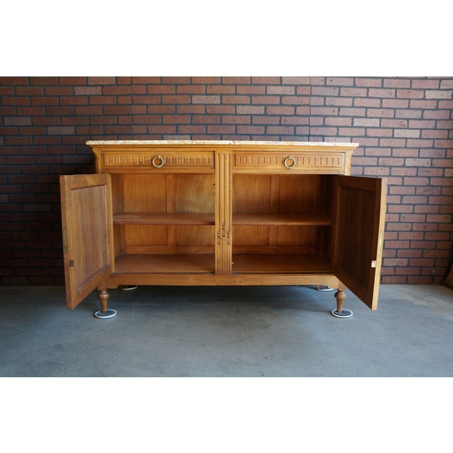 French Antique Marble Top Buffet For Sale - Image 10 of 10