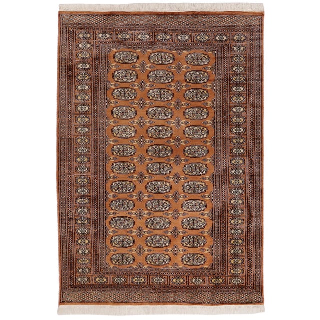 Rustic Bokhara Brown/Beige Hand Knotted Wool Rug For Sale - Image 9 of 9