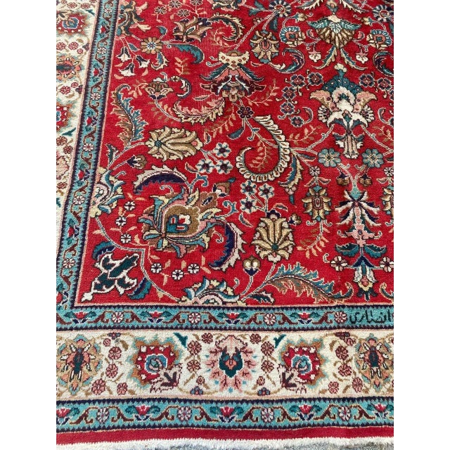 1960s Vintage Tabriz Rug For Sale - Image 5 of 18