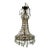 Vintage French Empire Style Gilt Bronze & Tiered Crystal & Beads Chandelier For Sale