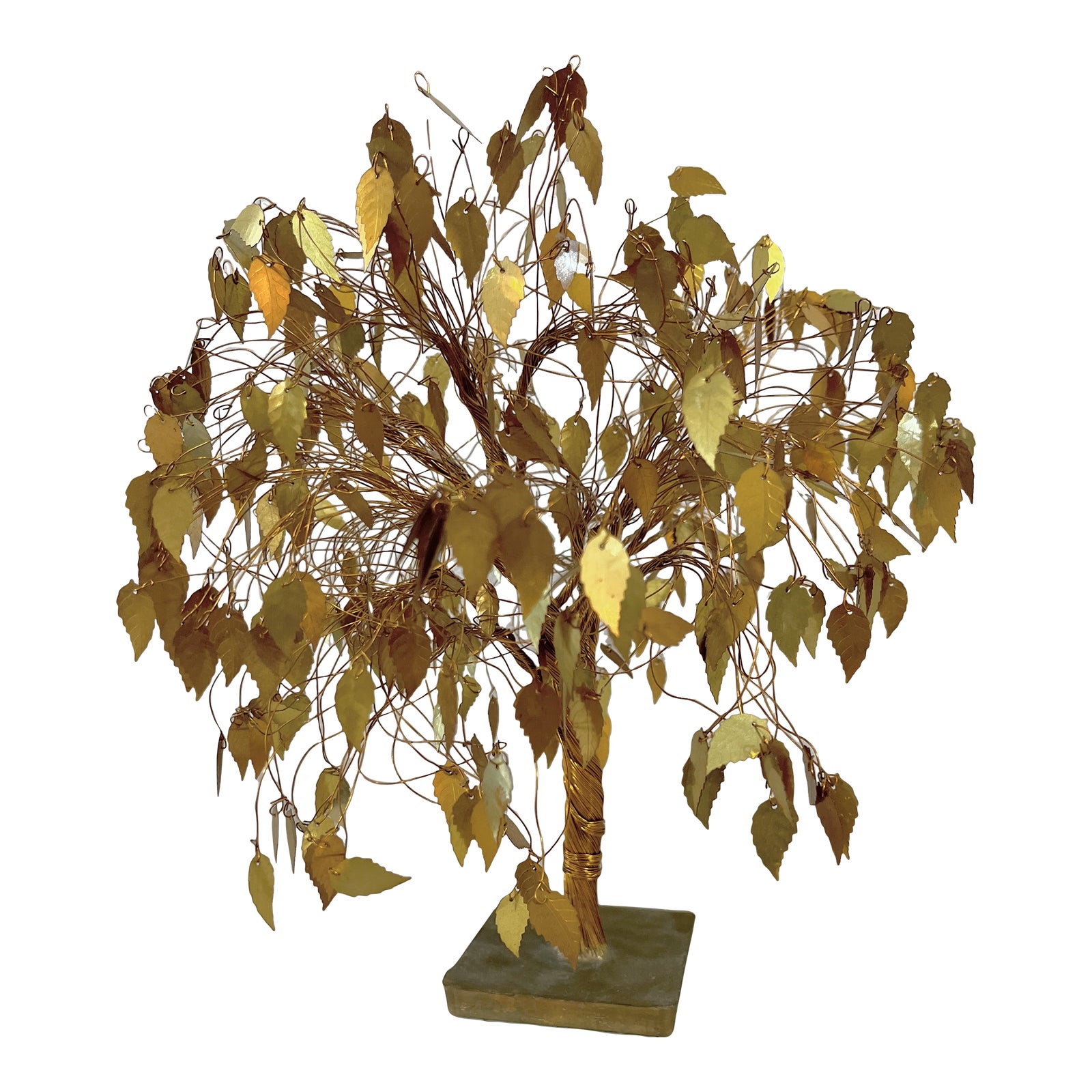 1970’s Vintage Hollywood Regency Style Gold Leaf Dream Tree Chairish
