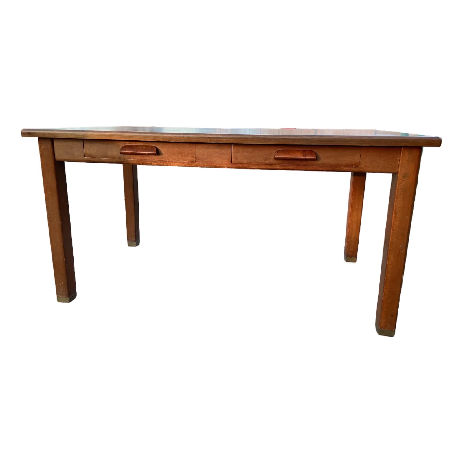 Vintage Mid Century Modern Walnut Library Table by the Jasper Desk ...