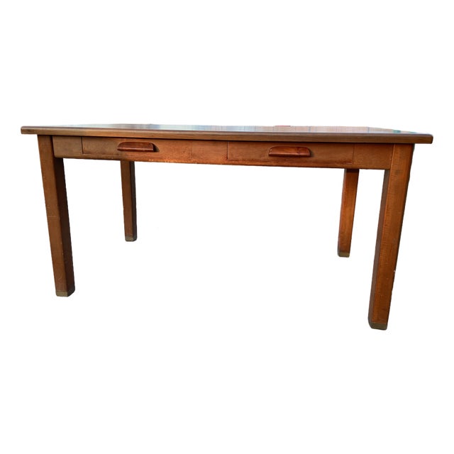 Vintage Mid Century Modern Walnut Library Table by the Jasper Desk Company 1959 For Sale