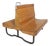 Double-Sided Teak Train Bench, 1930s For Sale