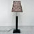 Italian table lamp has a sleek dark wood base with polished nickel adjustable support. Height can be adjusted from...