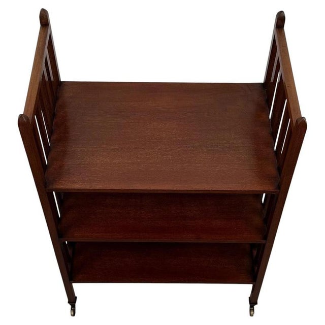 Early 20th Century Antique English Mahogany Bookcase For Sale - Image 3 of 9