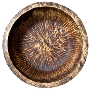Large Handcrafted Wooden Dough Bowl, Japan, 1890s