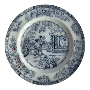 Blue and White Chinoiserie Plate