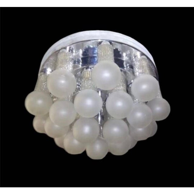 Ceiling Light in Glass and Chrome from JT Kalmar, Austria, 1970s For Sale - Image 3 of 6