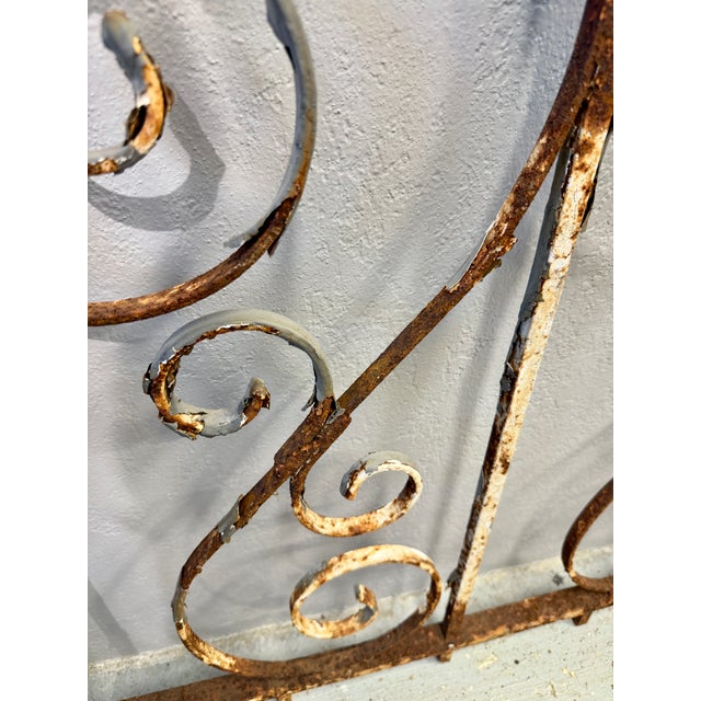 Wrought Iron Painted Gate Panel For Sale - Image 4 of 4