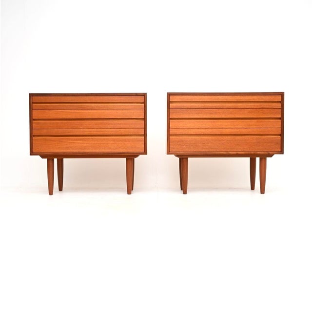 Mid-Century Modern Vintage Danish Teak Chest of Drawers attributed to Poul Cadovius, 1960, Set of 2 For Sale - Image 3 of 12