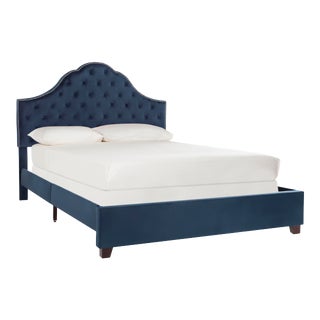 Mitchell Bed in Navy in Queen For Sale