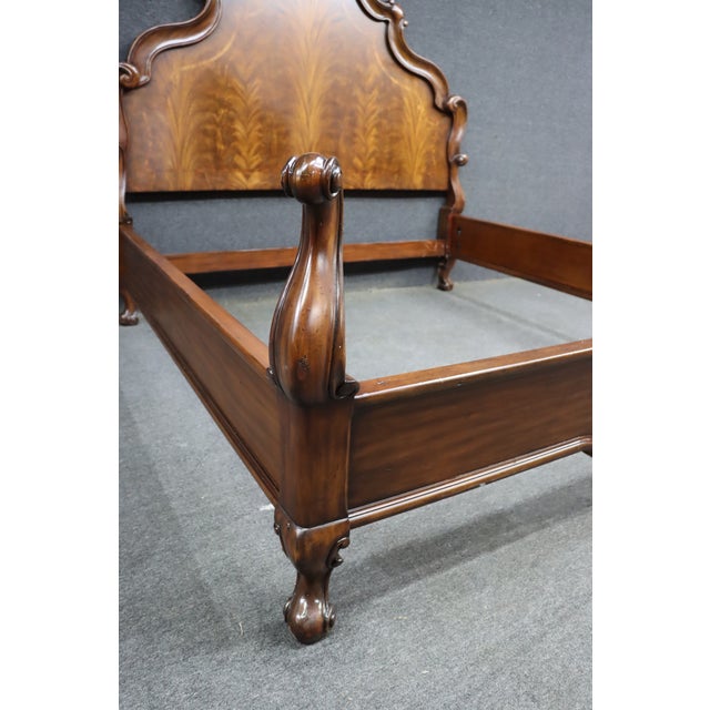 Wood Thomasville Ernest Hemingway Collection Style Carved King Bed, Attributed For Sale - Image 7 of 13