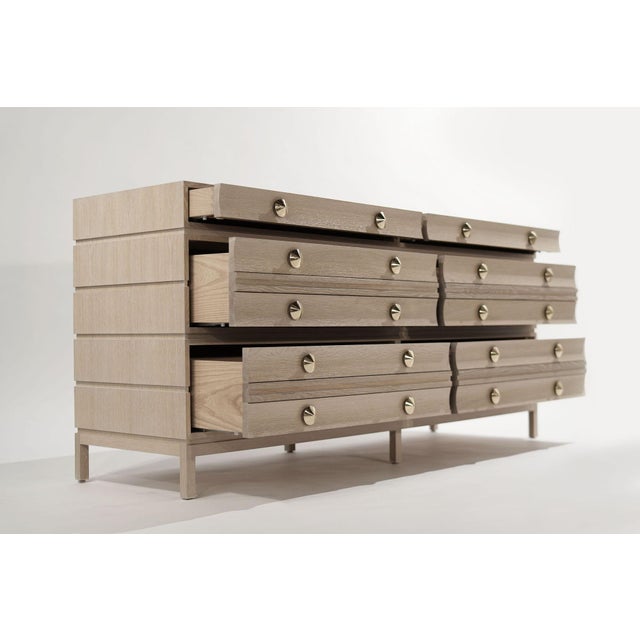 Not Yet Made - Made To Order Stacked Dresser in Limed Oak For Sale - Image 5 of 17