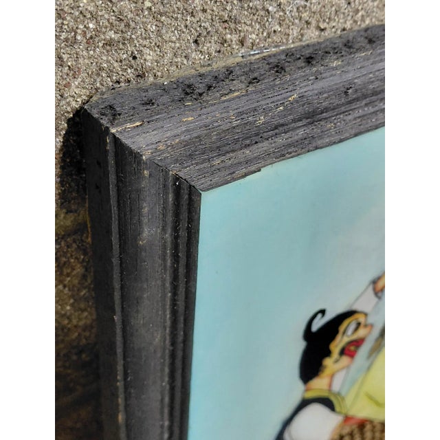 Framed Punakawan Petruk Becomes a King Reverse Glass Painting For Sale - Image 9 of 9