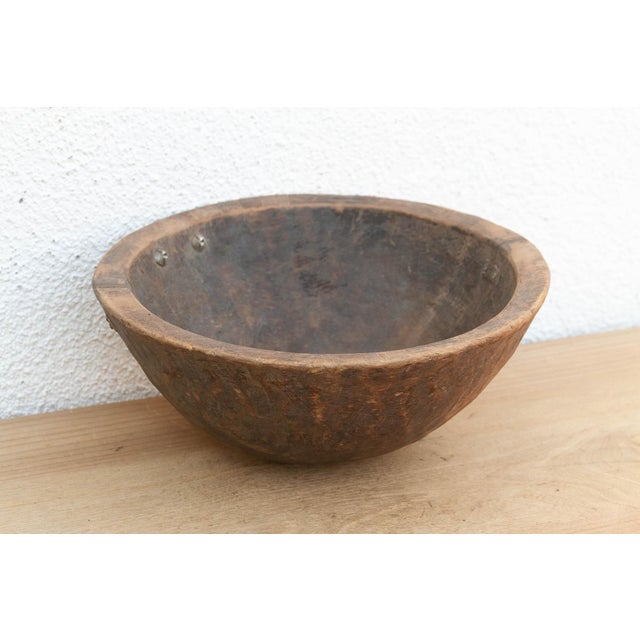 Antique Mortar Style African Bowl For Sale - Image 4 of 8