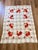Vintage Rooster French Provincial Cream & Taupe Check Linen Tablecloth For Sale - Image 10 of 10