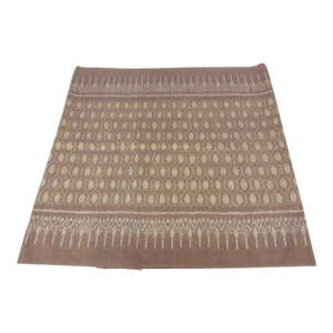 Vintage Dusty Pink and Yellow Silk Ikat Textile