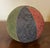Antique 19th Century American Folk Art Victorian Child's Toy Oil Cloth Harlequin Ball For Sale - Image 4 of 15