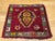 Textile Early 20th Century Turkish Oushak Hand-Knotted Area Rug, , Red & Yellow, 2' x 2' For Sale - Image 7 of 7