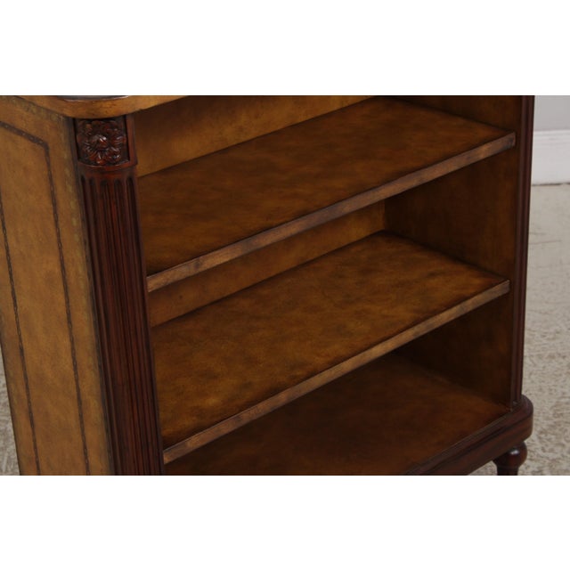 2000 - 2009 Maitland Smith Leather Wrapped Bookcase For Sale - Image 5 of 13