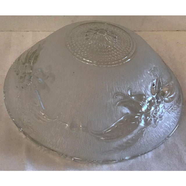 Vintage Frosted Glass Light Fixture Cover For Sale - Image 4 of 6