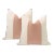 22" Blush Mohair Panel + Linen Pillows - a Pair For Sale