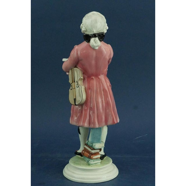 19th Century Art Nouveau Ceramic Sculpture Depicting Wolfgang Amadeus Mozart as a Child by Perigot for Goldscheider, Austria, 1890s For Sale - Image 6 of 18