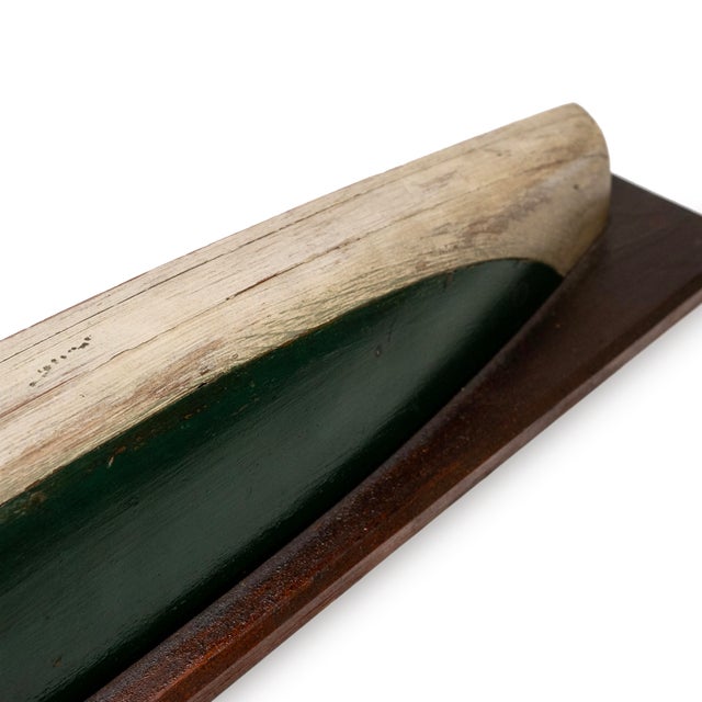Antique Half Hull Ship Model of a Barnacle Racing Boat by m.r. Hirschey For Sale - Image 4 of 5