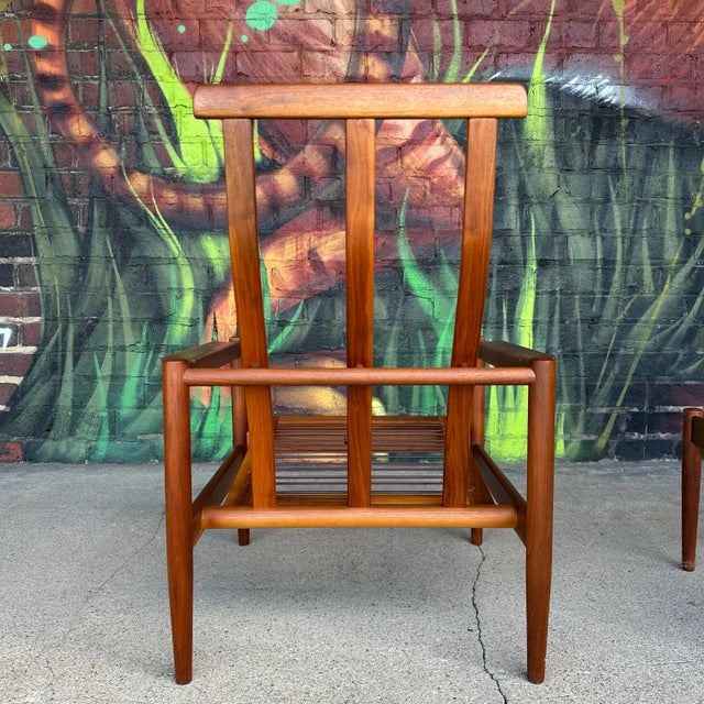 Børge Jensen & Sønner Teak Lounge Chair and Ottoman for Bernstorffsmide Møbelfabrik For Sale In Cleveland - Image 6 of 12