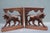 Gothic Pair of Large Antique Carved Oak Lions Bookends – 19th Century Renaissance Revival Corbels – Gothic Bookends – Architectural Wood Decor For Sale - Image 3 of 15