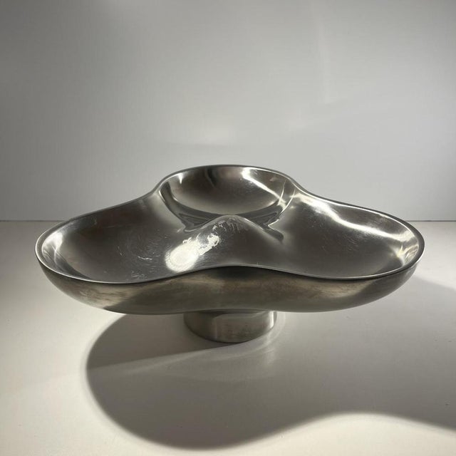 Tripartite Dish in Stainless Steel by Karim Rashid for Georg Jensen, Denmark, 1970s For Sale - Image 6 of 14